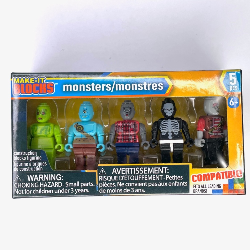 Make It Blocks, Monsters, LEGO Figures, New In Box